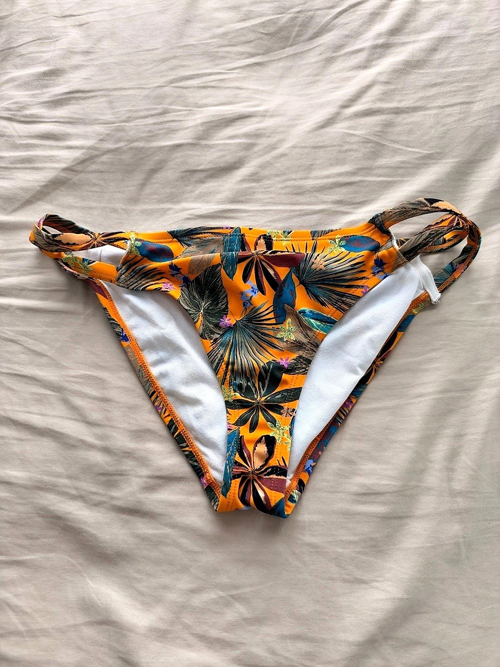 Urban Outfitters Out From Under Orange Floral Bikini Bottom